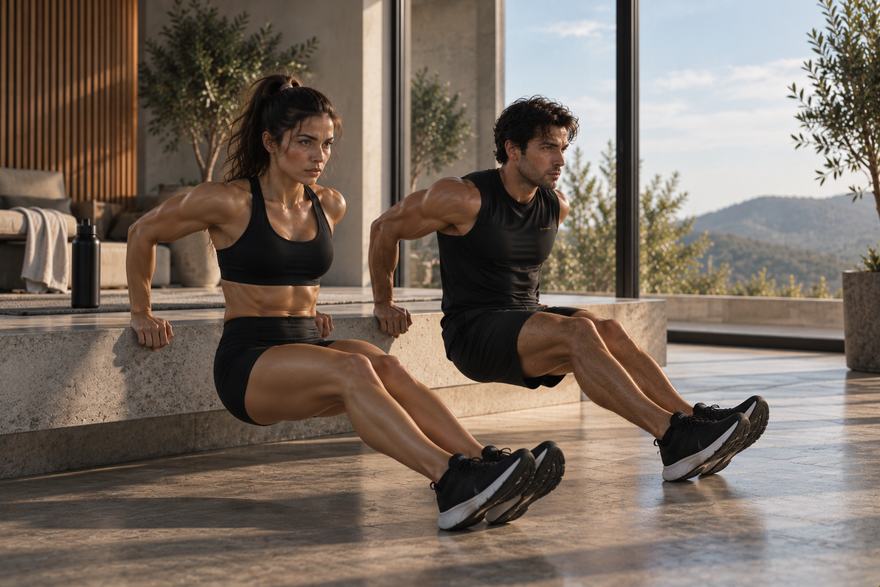 Training auf der Terrasse
